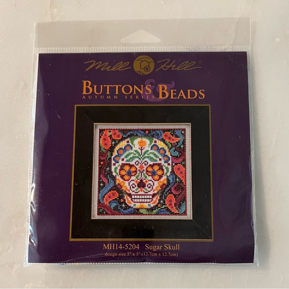 Mill Hill Cross Stitch Kit Buttons & Beads SUGAR SKULL  MH14-5204 Autumn Series